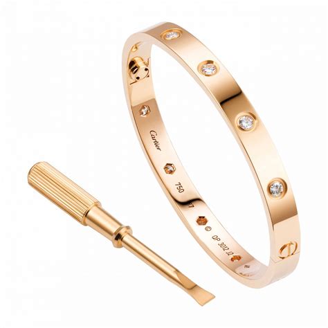 cartier love bracelet diamond|cartier love bracelet with screwdriver.